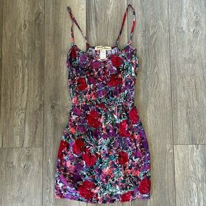 Aqua Blues Mini Floral Dress 🌺